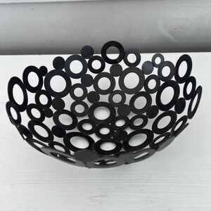 Michael‎ Aram Metal Washer Round 7" Bowl Rare Vintage 144150 Signed Abstract Art